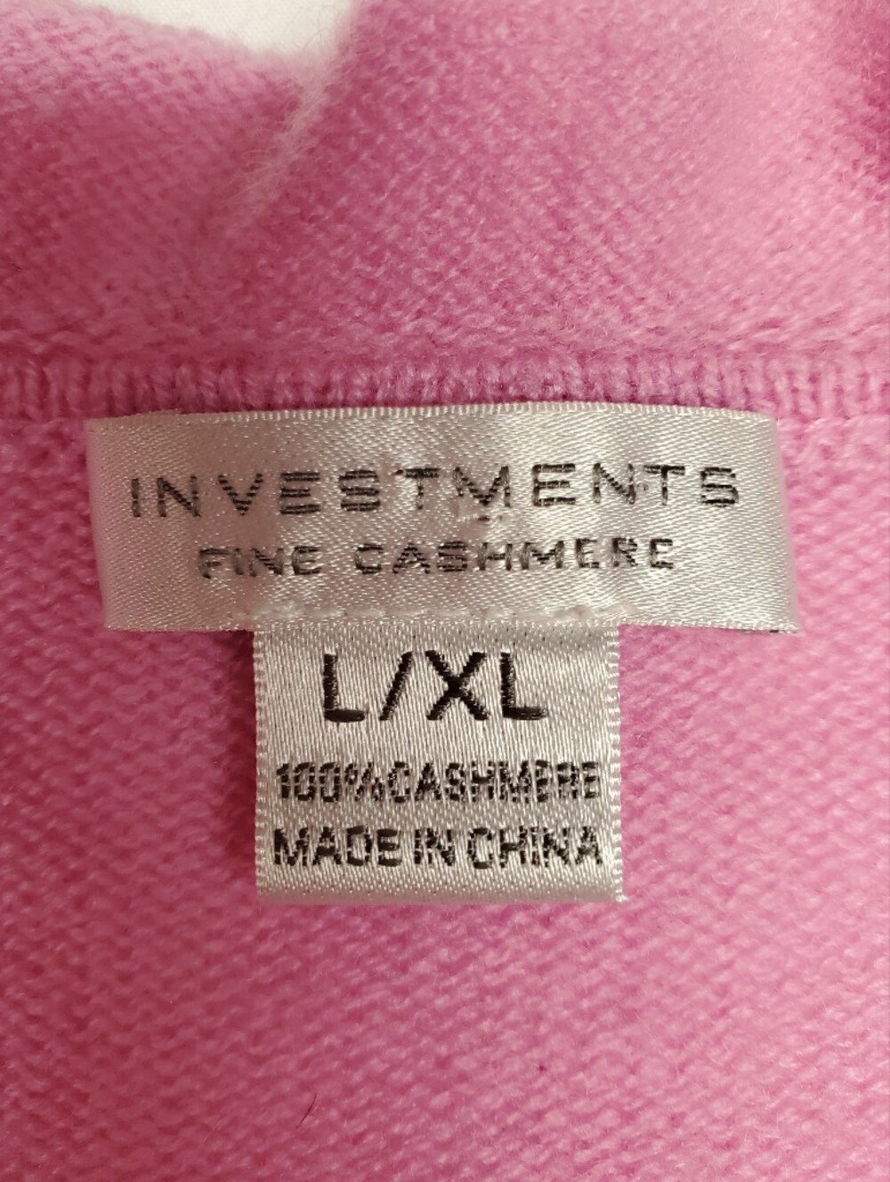Investments Fine Cashmere 100% Cashmere Ruffle Cardigan Wrap L/XL Pink - Picture 2 of 5